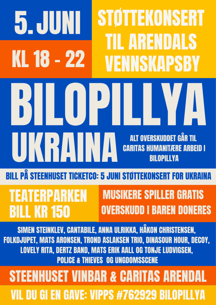 Poster til støttekonsert for Bilopillya Ukraina